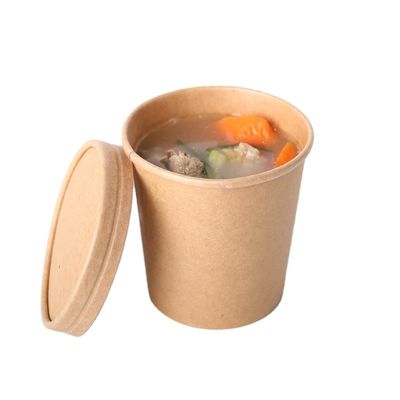 Zrównoważone pojemniki na zupę z papieru pakowego o pojemności 460 ml 16 uncji